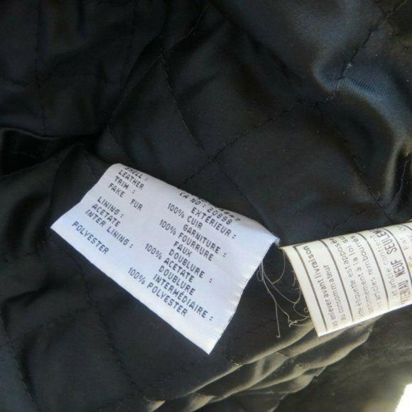 Andrew Marc NY Black Zippered Leather Jacket with Faux Fur Trim S/P JHE57 - Picture 6 of 12